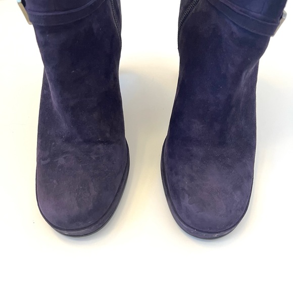 Enzo Angiolini Purple Suede Booties Sz 8.5 B15/9 - Picture 4 of 9